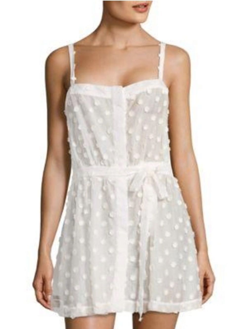 Milly Floral Applique Khloe Cover Up Blouse In White